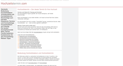 Desktop Screenshot of hochzeitstermin.com